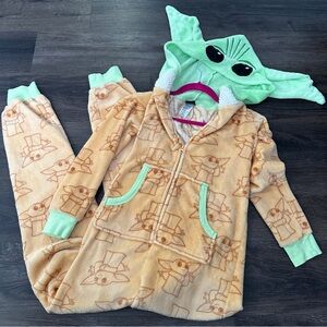 Star Wars Green and Tan Faux Fur Onesie